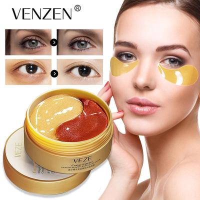 60 pièces or collagène masque pour les yeux visage Anti-rides Gel sommeil or masque patchs pour les yeux Caviar Essence collagène hydratant masques pour les yeux