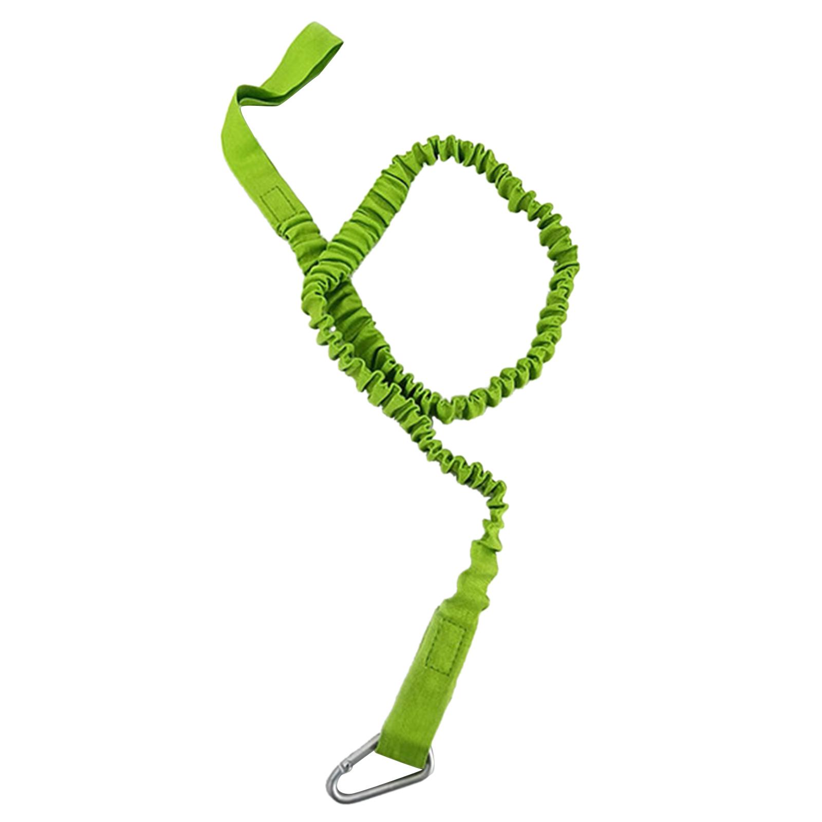 Kayak Paddle Leashes, Safety Elastics Kayak Paddle Rope Canoeing Accessories with Adjustable Belt Buckle and Metal Hooks 1 зелёный