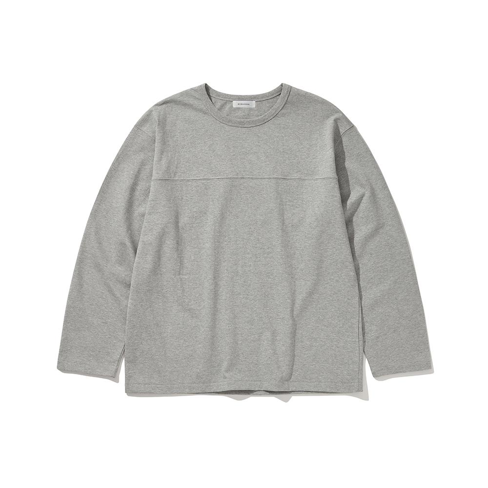 His Hander Ringer Long Sleeve T-Shirts Melange Gray