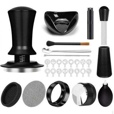 Coffee Pressing Tool Kit Calibrated Tamper Set with Mat Complete Clump Breaker for
