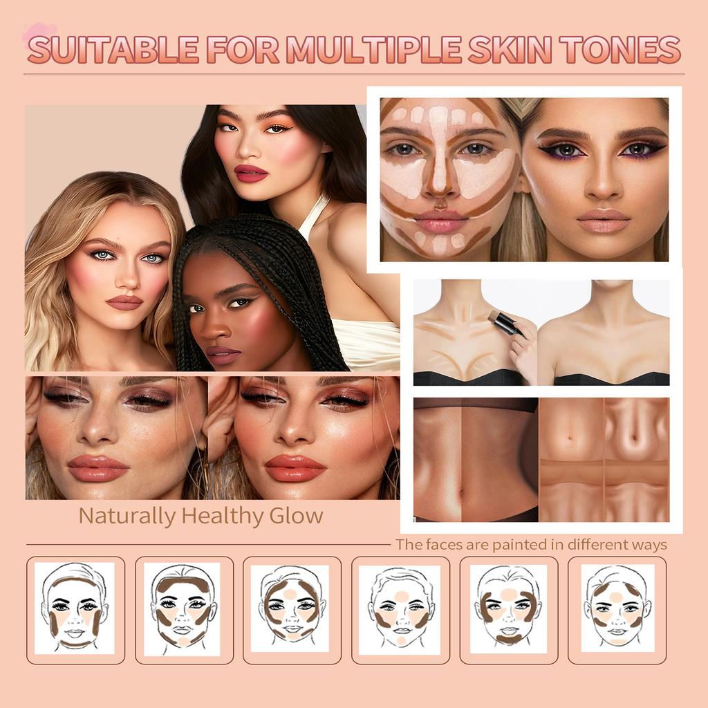 Silhouette Brightening Face Highlight Tridimensional Contouring Concealer Stick multicolor pentru Contouring