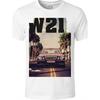 2026 NEUES Glstkrrn W211 Palmbeach T-Shirt | Reguläre Passform, Unisex, Schwarz, XS, Rundhalsausschnitt, Geometrisches Muster, Leicht dehnbarer Stoff, Lässiger Stil