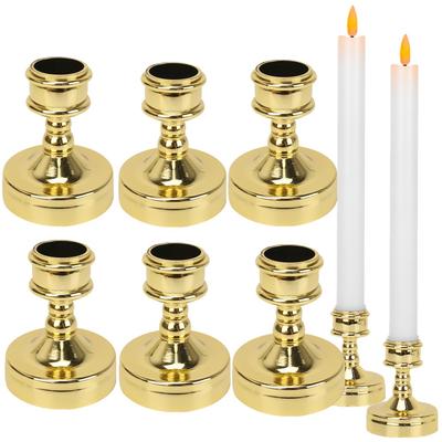 Vintage Candle Holders for Candlestick Set of 6 Rustic Taper Stick for Retro Victorian Antique Dinner Table Christmas Wedding