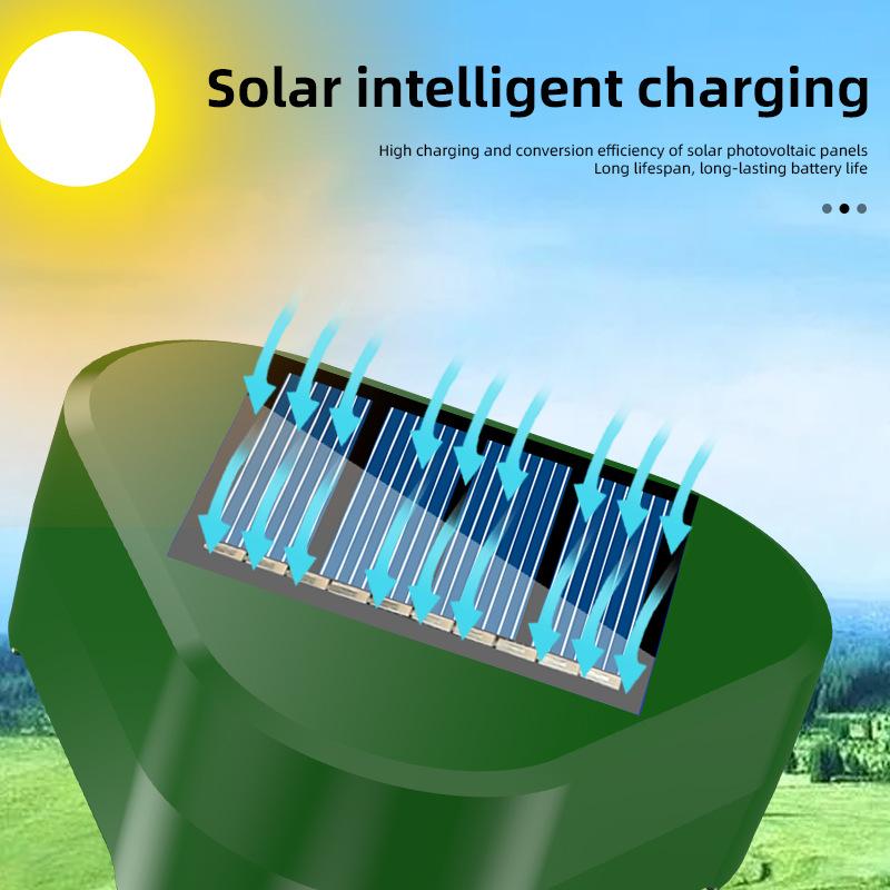 4pcs a Set Solar Bird Repeller Waterproof Orchard Farmyard Snake and Rat Exterminator Outdoor Ultrasonic Animal Repeller