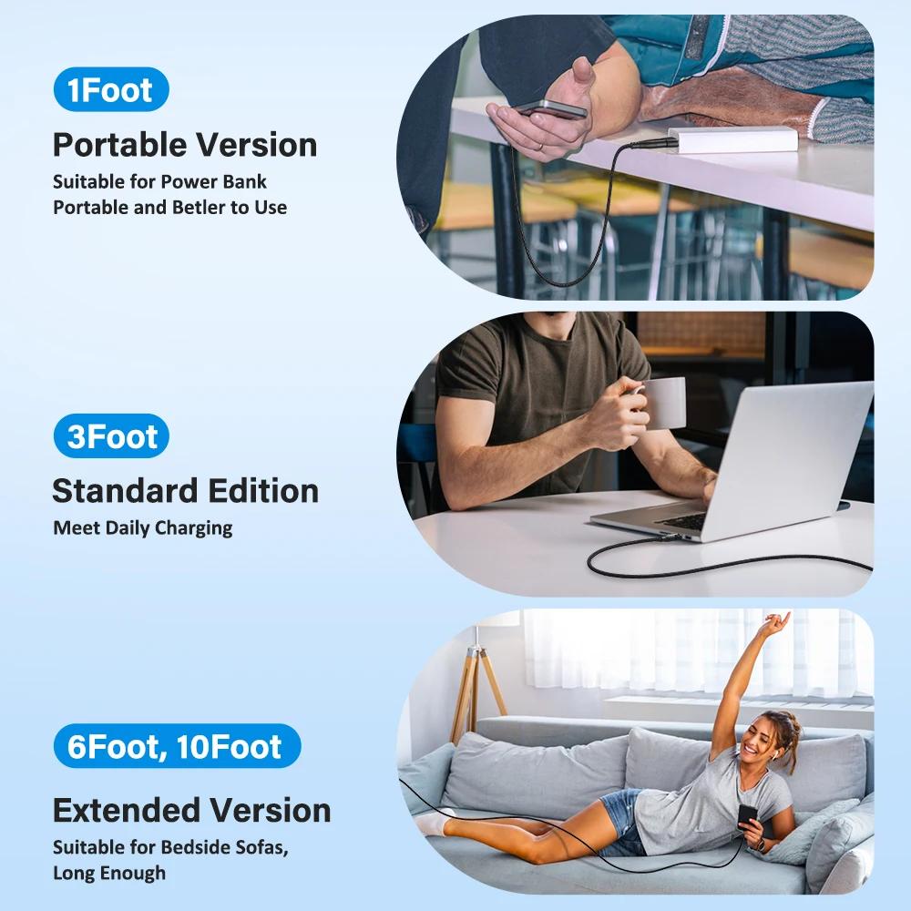 Cablu USB Tip C la USB C 5A Pentru iPhone 15 Realme Samsung S23 Cablu Încărcare Rapidă PD 100W pentru Macbook PC Cablu USB-C USBC