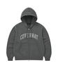 COVERNAT Arch Logo Zip-Up Hoodie Charcoal