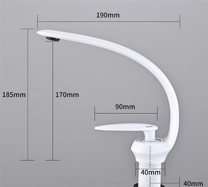 Tuqiu Antique Bathroom Faucet White Sink Mixer Tap Brass Hot Cold Brush Gold Wash Basin Faucet Single Handle Crane For Bathroom