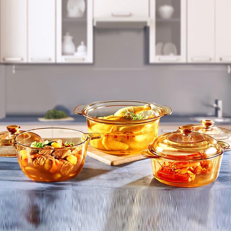 Corning Visions Crystal Clear Glass Soup Pot