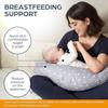 Niimo Breastfeeding and Pregnancy Pillow - Grey - Alpha Xxl - Multifunctional - Removable 100% Cotton Cover