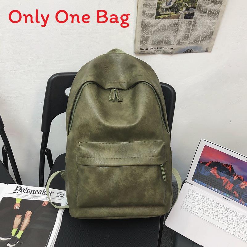 Casual Pu Leather Backpack For Students With Design For School And Travel