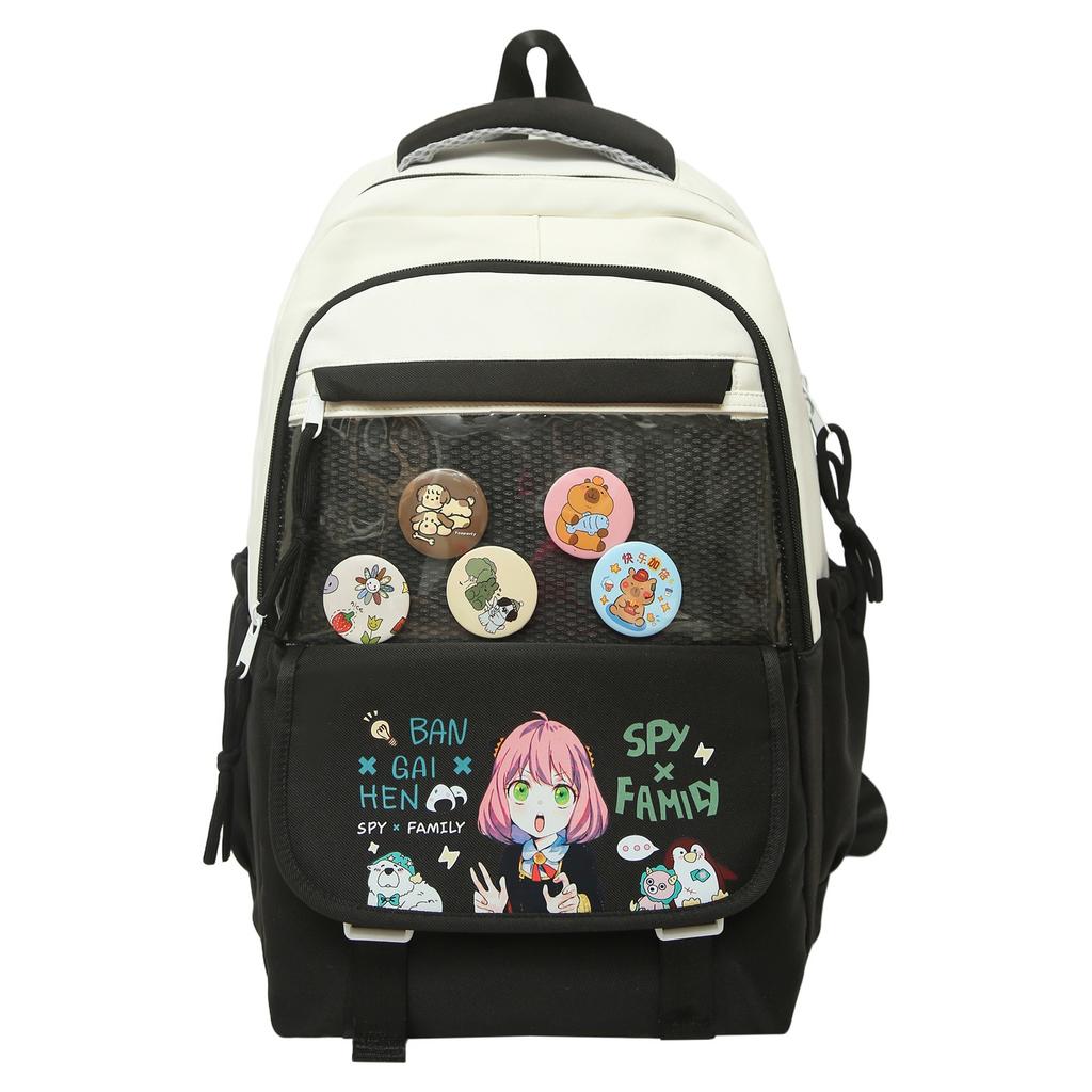 Schoolbag Elementary School Bag Grades 1-1 Cartoon Printed Children's Backpack Large Capacity Burden Reduction Travel Backpack Pain Bag Female