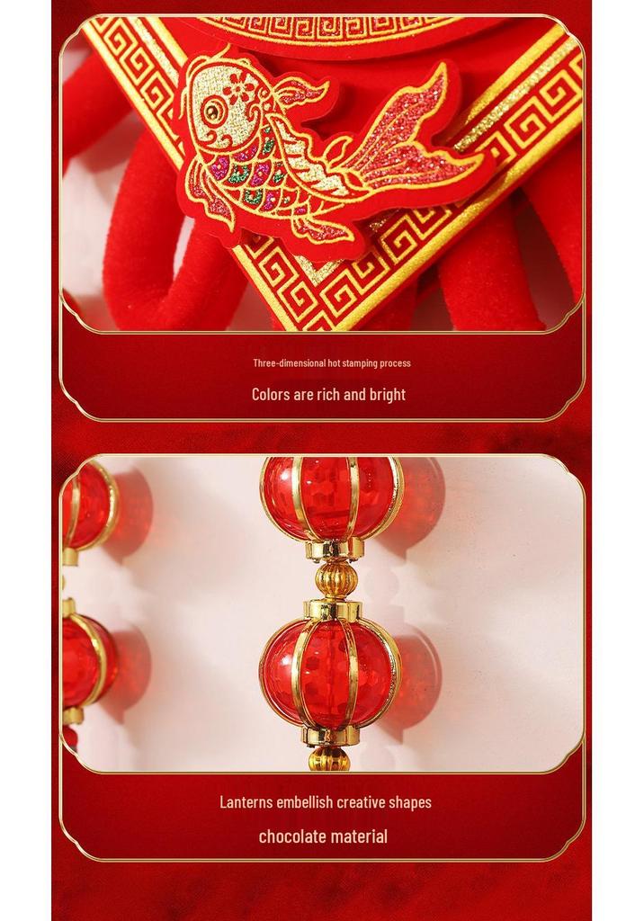 Fú Character Chinese Knot Pendant for Living Room - Large, High-Grade Peace Festival Decoration for New Home Entrance Wall