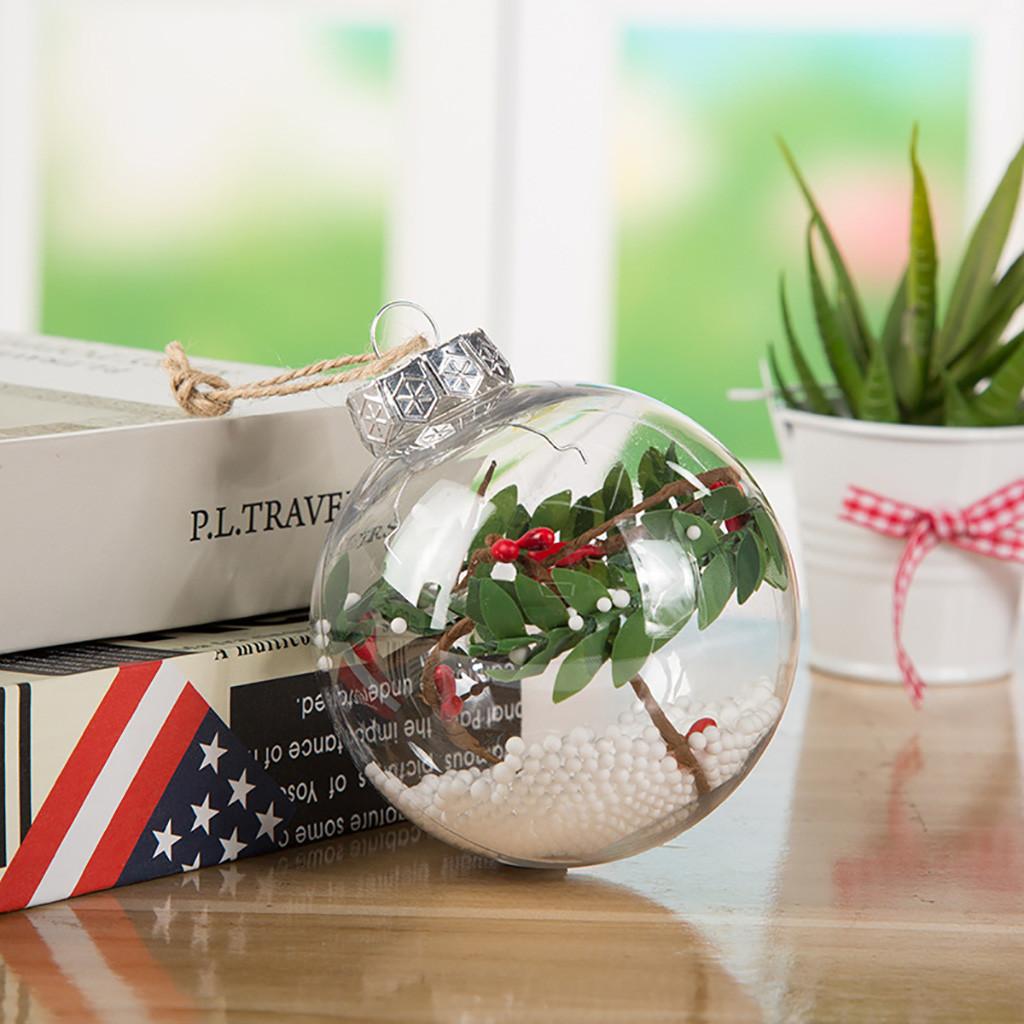 Dekoration Transparent Weihnachten DIYT Kugel Festival Anhänger Geschenk Hohlkugel