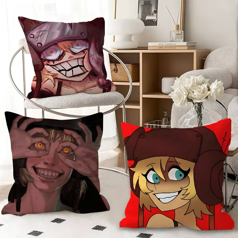 1pc Psychopomp GOLD Anime Pillow Case Fashion Square Pillowcase Bedroom Sofa Room Ins Decoration Leisure