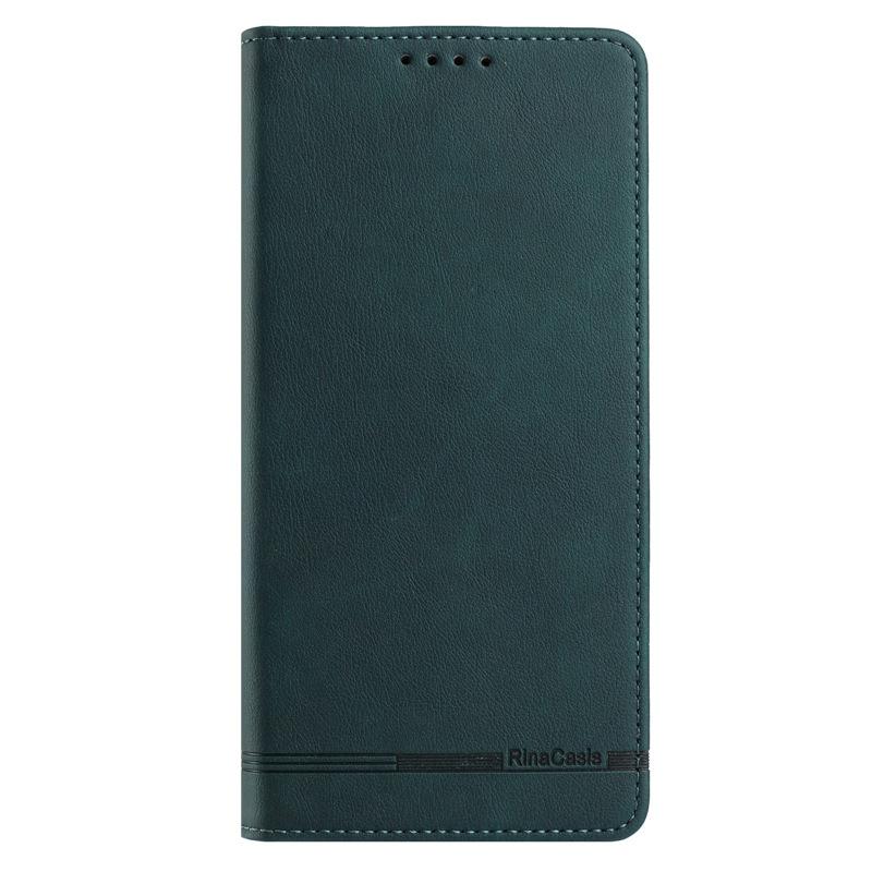 Applicable iPhone 17 pro max Solid Color Strong Magnetic Anti-Skimming Leather Case16E Full protection against falls