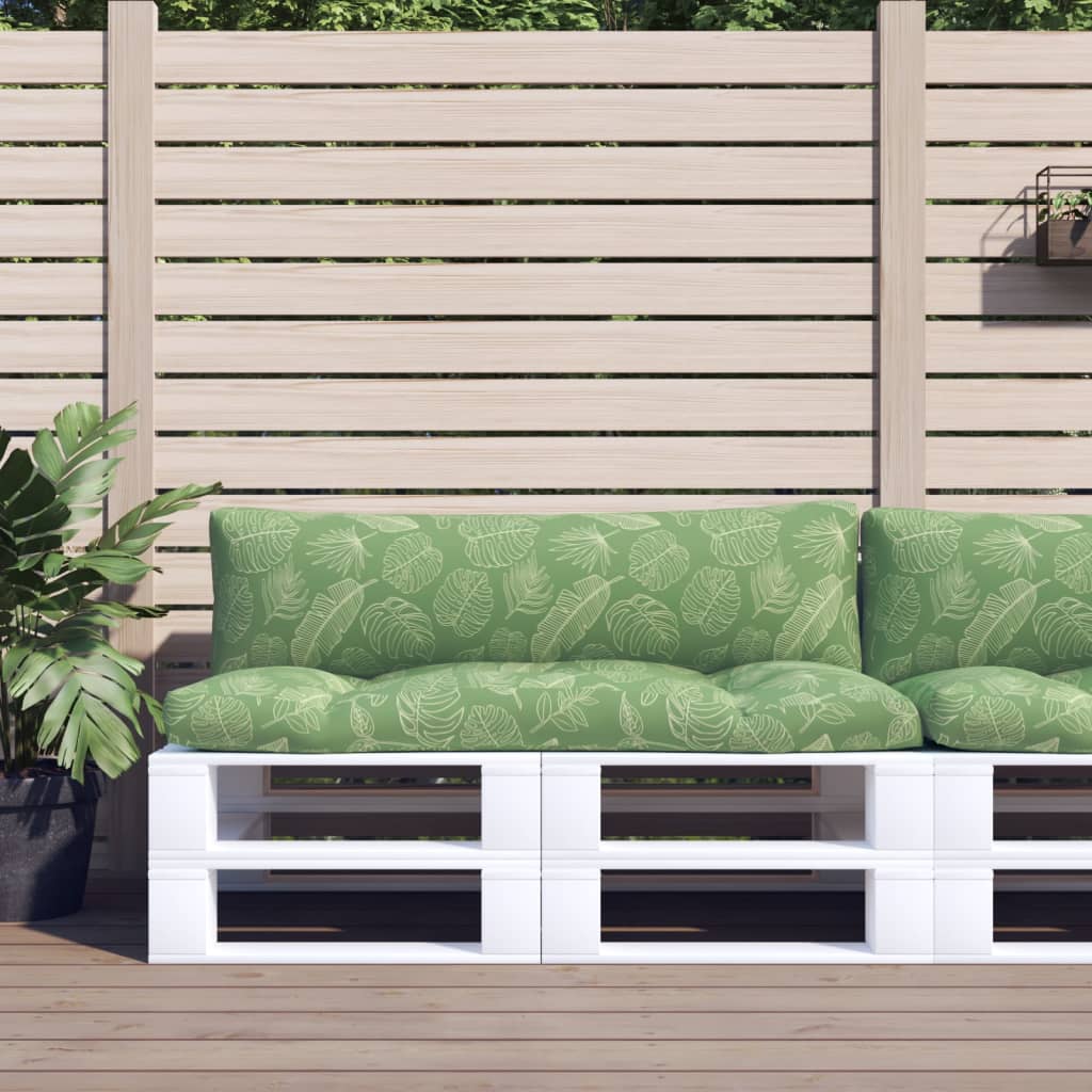 Pallet Cushions 2 Pcs Leaf Pattern Oxford Fabric