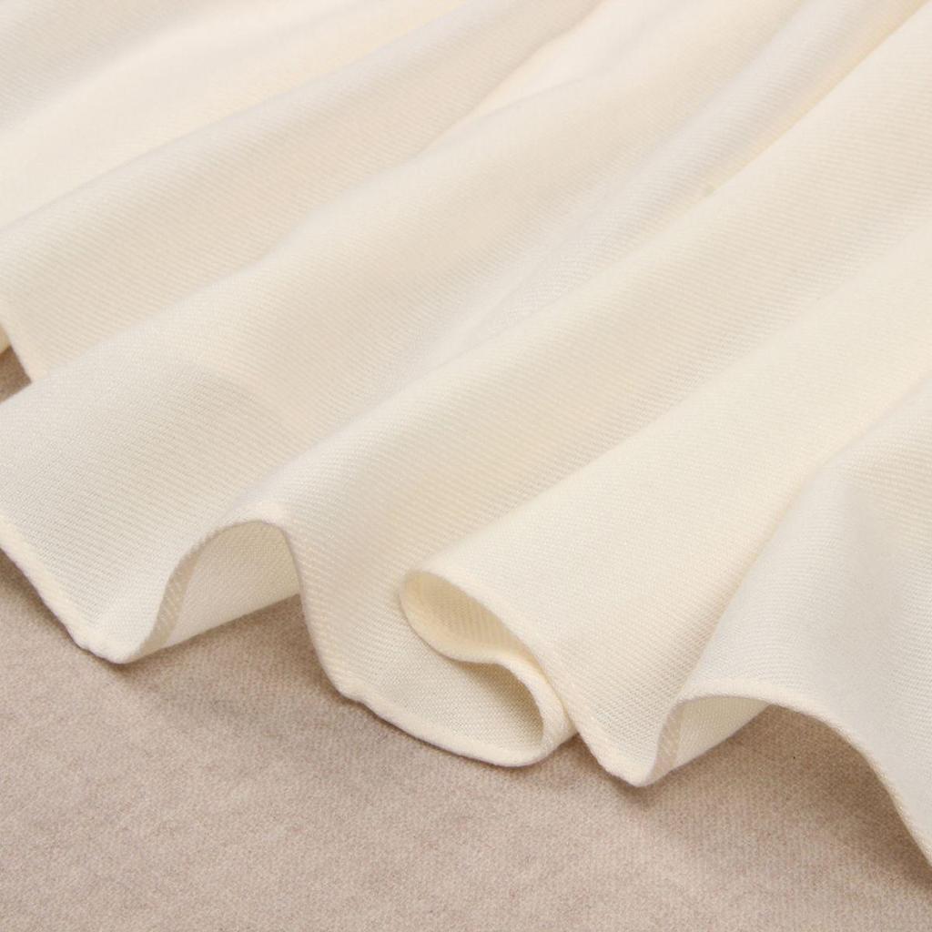 Pure White Medium-Thickness Soft Skin-Friendly Unisex Scarf Shawl