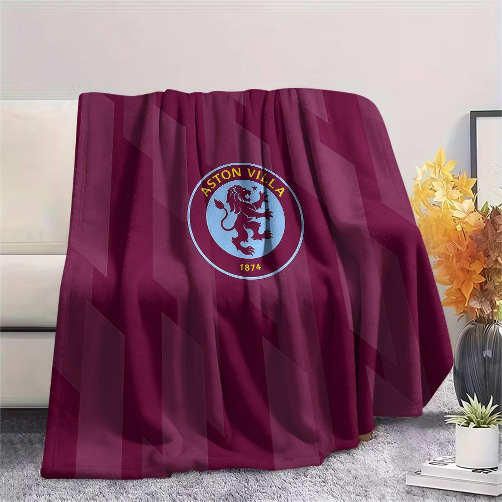 Aston Villa FC Flannel Blanket, High quality Comfortable for All Seasons, Home Decor, Warmth and Comfort
