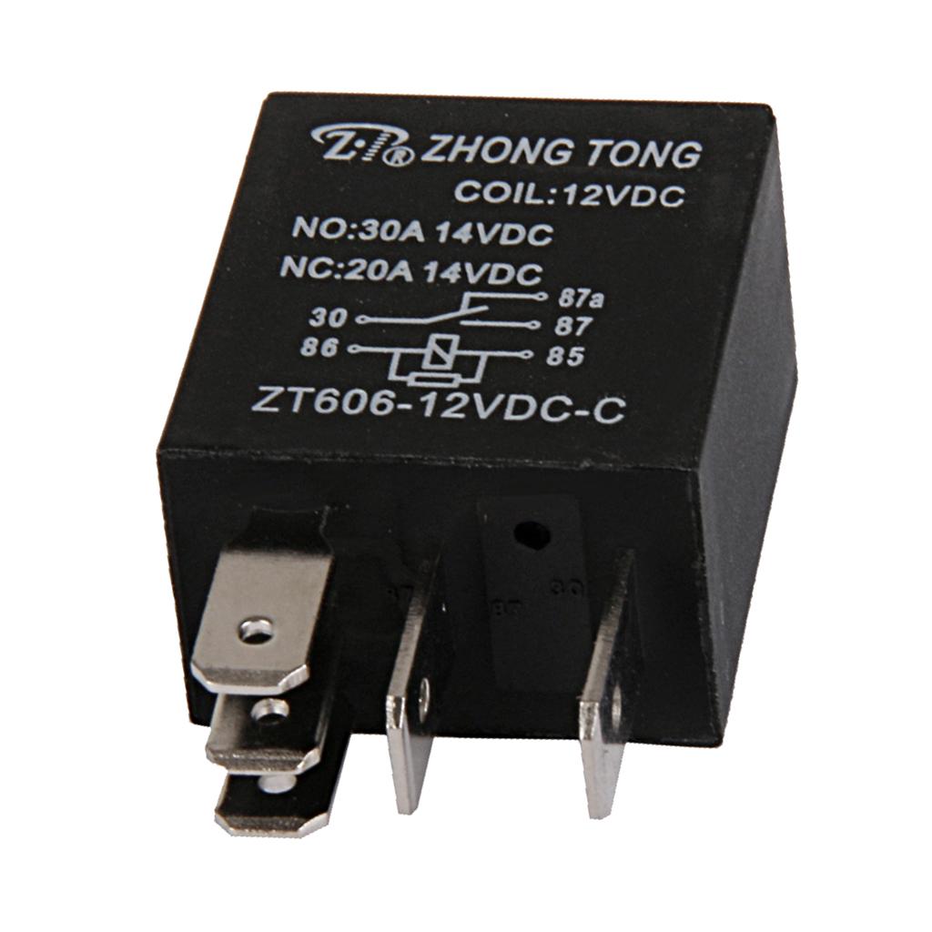 ZT606-12V-C-R DC 12V 20A/30A AMP SPDT Relay Relays 5 P For Car Truck Vehicles