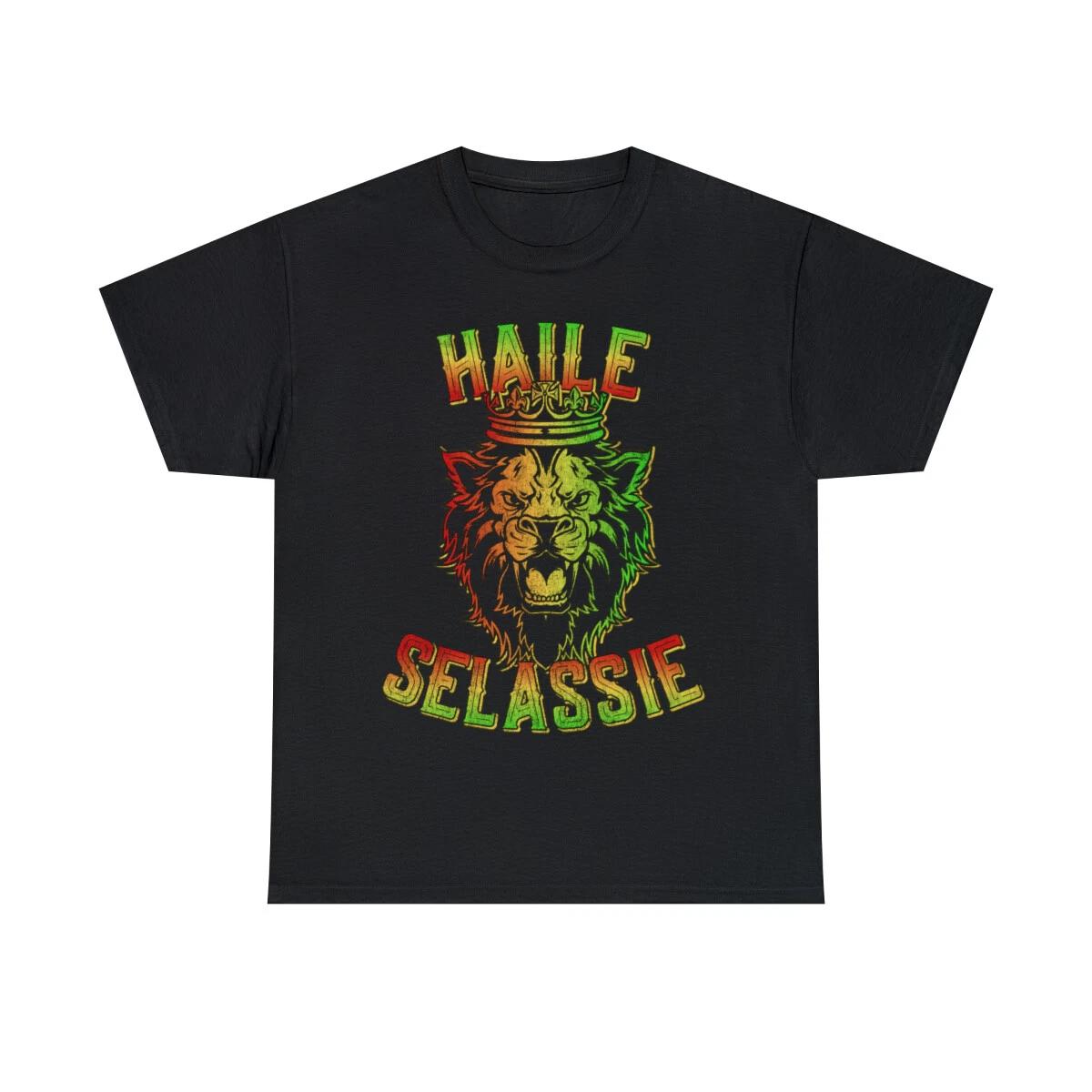 Haile Selassie Rastafari Reggae Graphic Tee Shirt, S-5XL XL