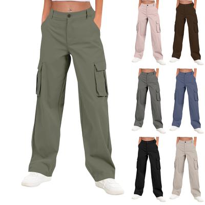 Cargo Pants For Women High Waisted Wide Leg Casual Pants Streetwear Trousers With  Pockets