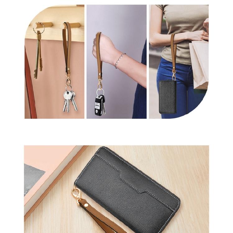 Purse Straps Leather Wristlet Keychain Handle Rope DIY Accessory Wrist Strap Wristlet for Purse,Wallet,Clutch,Keychain