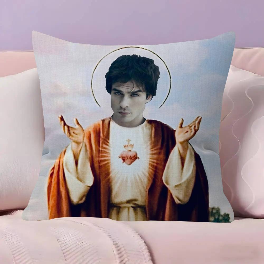 Damon Salvatore The Vampire Pillowcases Home Bedding Decorative Pillow Cover Wedding Super Soft Pillow Case