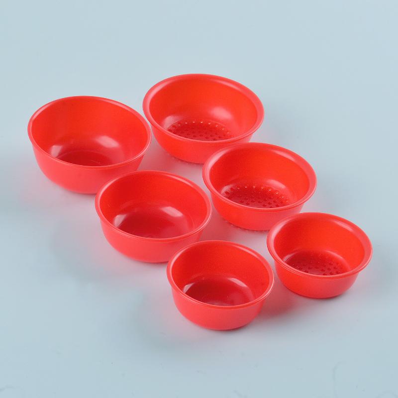 Dollhouse Miniature Plastic Drain Basket Set 6Pcs 1:12 Scale Round Colander Bowls for Home Decor Collectibles