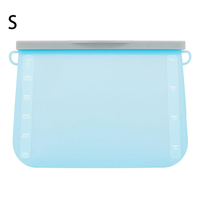 Transparente Silikon-Lebensmittel-Snack-Organizer-Tasche, wiederverwendbare, auslaufsichere Lebensmittel-Gefrierbehälter