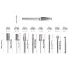 8pcs/set Precision Double Cut Rotary Burr File 6mm Shank Rotary Burr Set  Carpentry