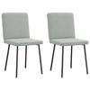 VidaXL Chaises à manger lot de 2 Gris clair Velours 4101186