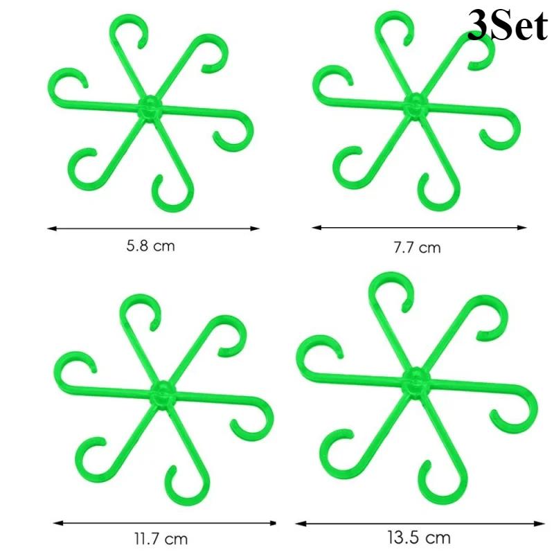 1/2/3Sets Reusable Plant Stem Folding Frame Garden Tools No Stake Trellis Plant Stem Support Support Branches Stem Organizer
