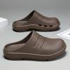 Closed Toe Rubber Slippers Couples Chef Shoes Garden Clogs Beach Thick Soles Kitchen Restaurant Working Arch Supporting