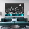 New York City Building Wall Art Canvas Painting Abstract Black White Landscape Posters and Prints Picture for Living Room Decor