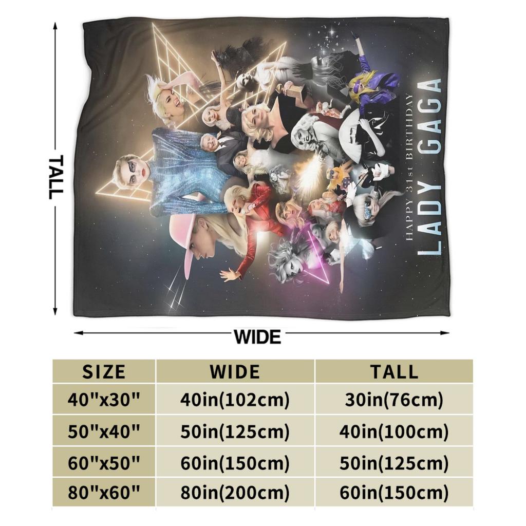 Lady Gaga Mayhem Album Super Warm Blanket Travel Plush Throw Blanket Novelty Couch Chair Flannel Bedspread Sofa Bed Cover