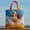 Chick Print Tote Bag 600D Oxford Cloth Shoulder Daily Use