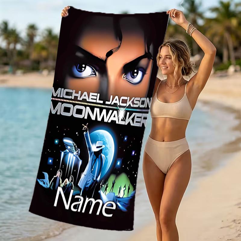 Customizable Personalized Beach Towels Michael Jackson Themed designs.Suitable for the Beach, Yoga, Sports;ideal As Beach Accessories