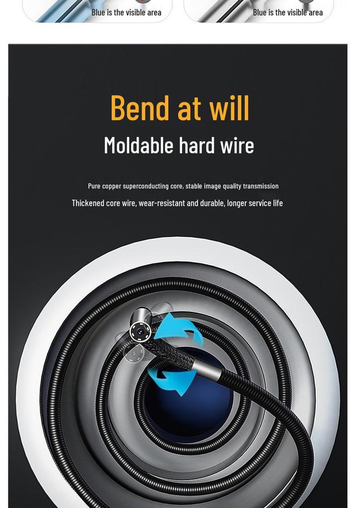 360° Steering Endoscope for Duct and Engine Inspection with HD Screen