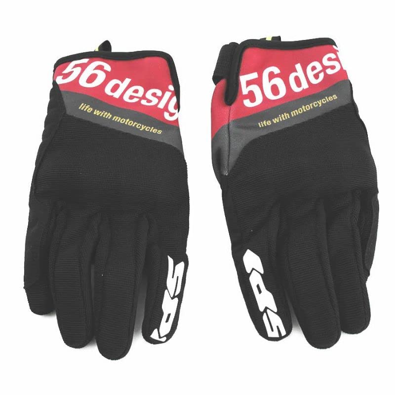 SLASH GLOVES SPIDI collaboration motorcycle riding gloves stretch material (56design) spring/summer (L, red)