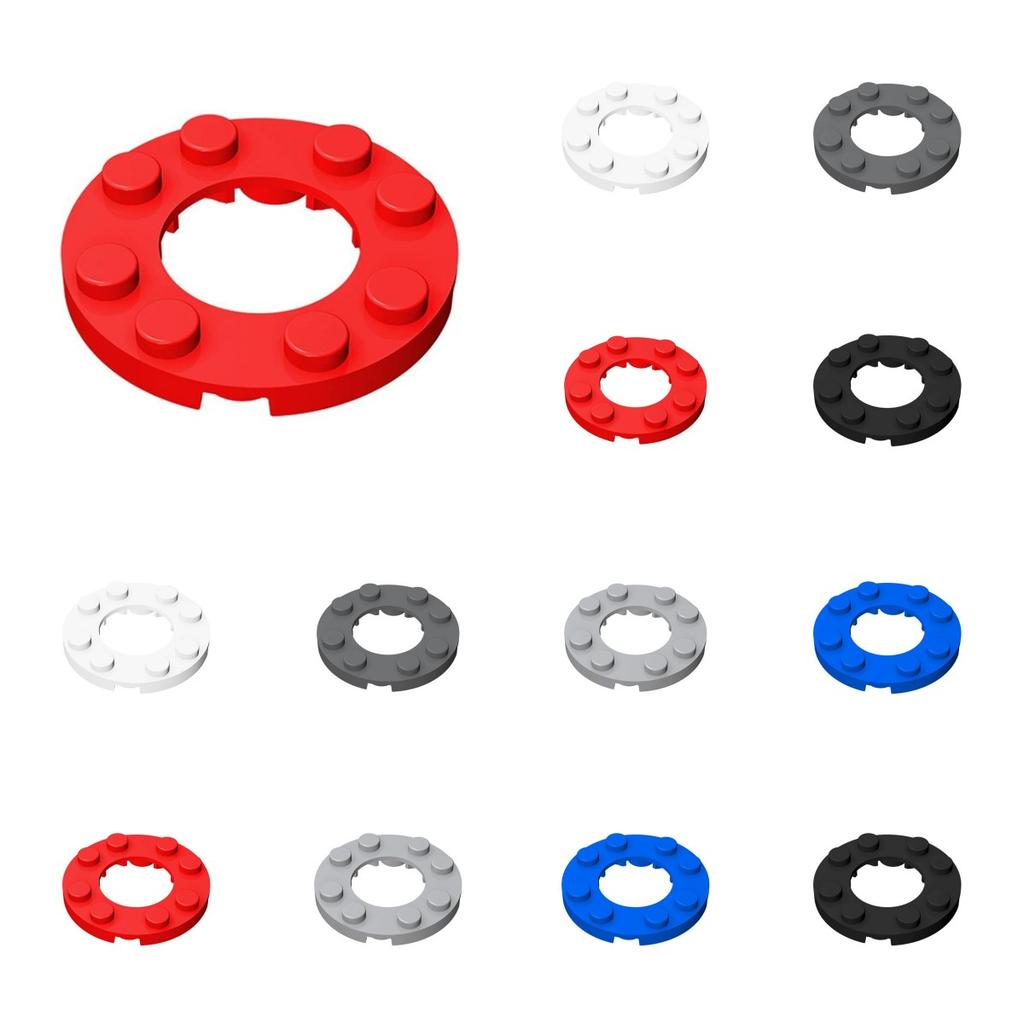 50pcs 11833 Round 4x4 Plate Building Blocks Kit With Open Center Bricks Particle Educational Toy Children Birthday Xmas Gift