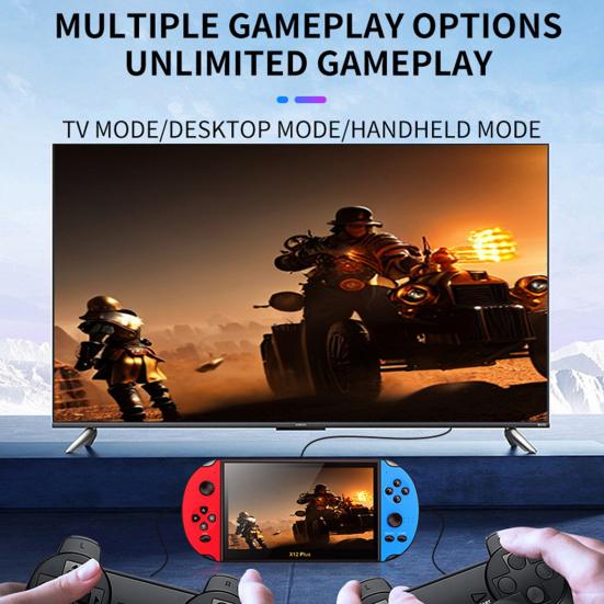 7palcová ruční herní konzole X12 Plus s podporou 9 simulátorů Kamera s AV výstupem Elektronická kniha Duální joystick Přenosné děti Dospělí Přehrávač videoher