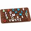 3-Pack Silicone Letter and Number Molds for Homemade Chocolate, Candy, Jelly or Ice Cubes, Cake Decorating, 21.5x11.5 cm, Brown/Pink