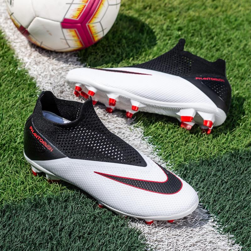 

Футбольные бутсы новые высокие носки для мужчин и женщин для взрослых AG/TF кожаная стопа молодежные студенческие футбольные бутсы производитель в наличии 45