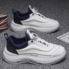 Spring Men's Shoes New Breathable White Shoes Men's Trendy Versatile Thick-soled Sneakers Casual Running Dad Shoes Men