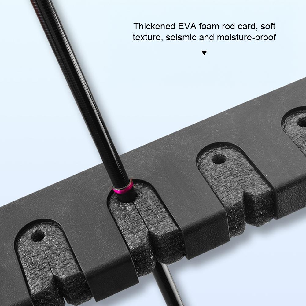 Suport vertical de afișare pentru undiță de pescuit, montat pe perete, suport de depozitare cu spumă EVA, cu suport de bază antiderapant, pentru echipamente de pescuit