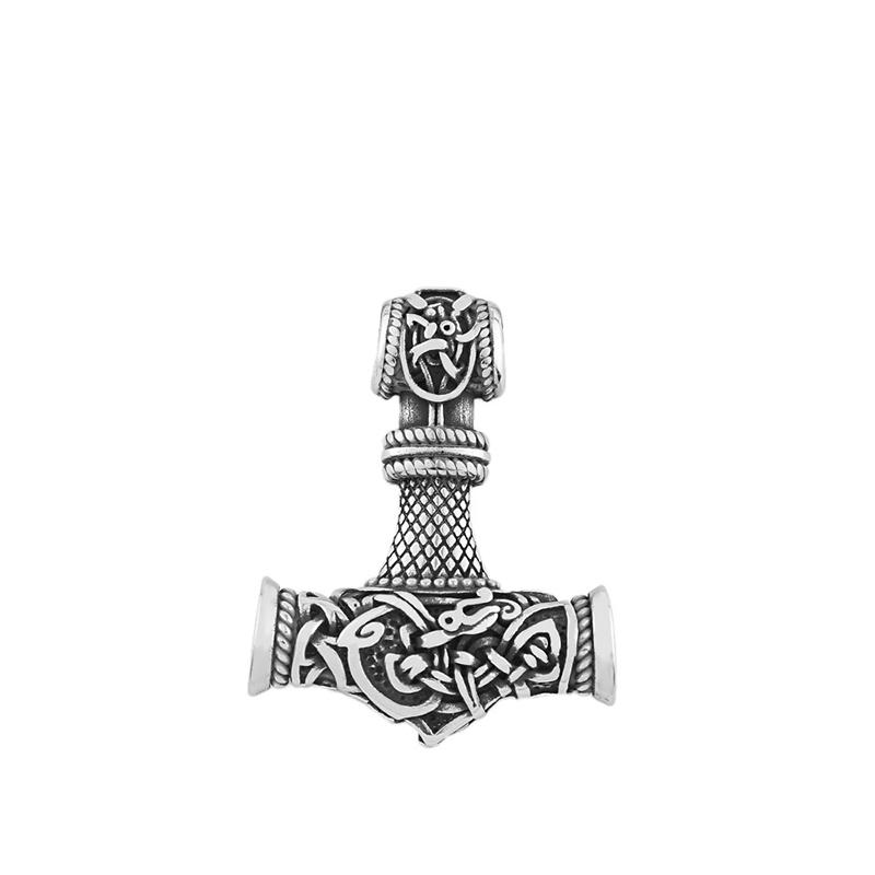 Викинги Кулон Молота Тора Нержавеющая сталь Ожерелье Мьёльнир Руна Вегвизир Скандинавские Украшения Популярные Норвежские Скандинавские