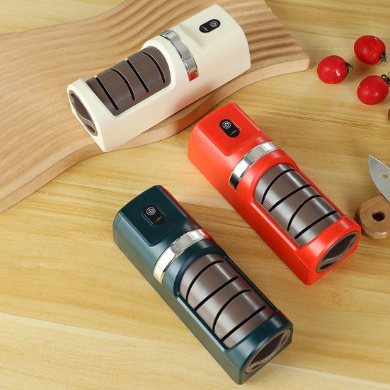 Electric Knife Sharpener Automatic Knife Sharpener Abrasives for Quick with Diamond Double Sided Sharpening Polishing Professional