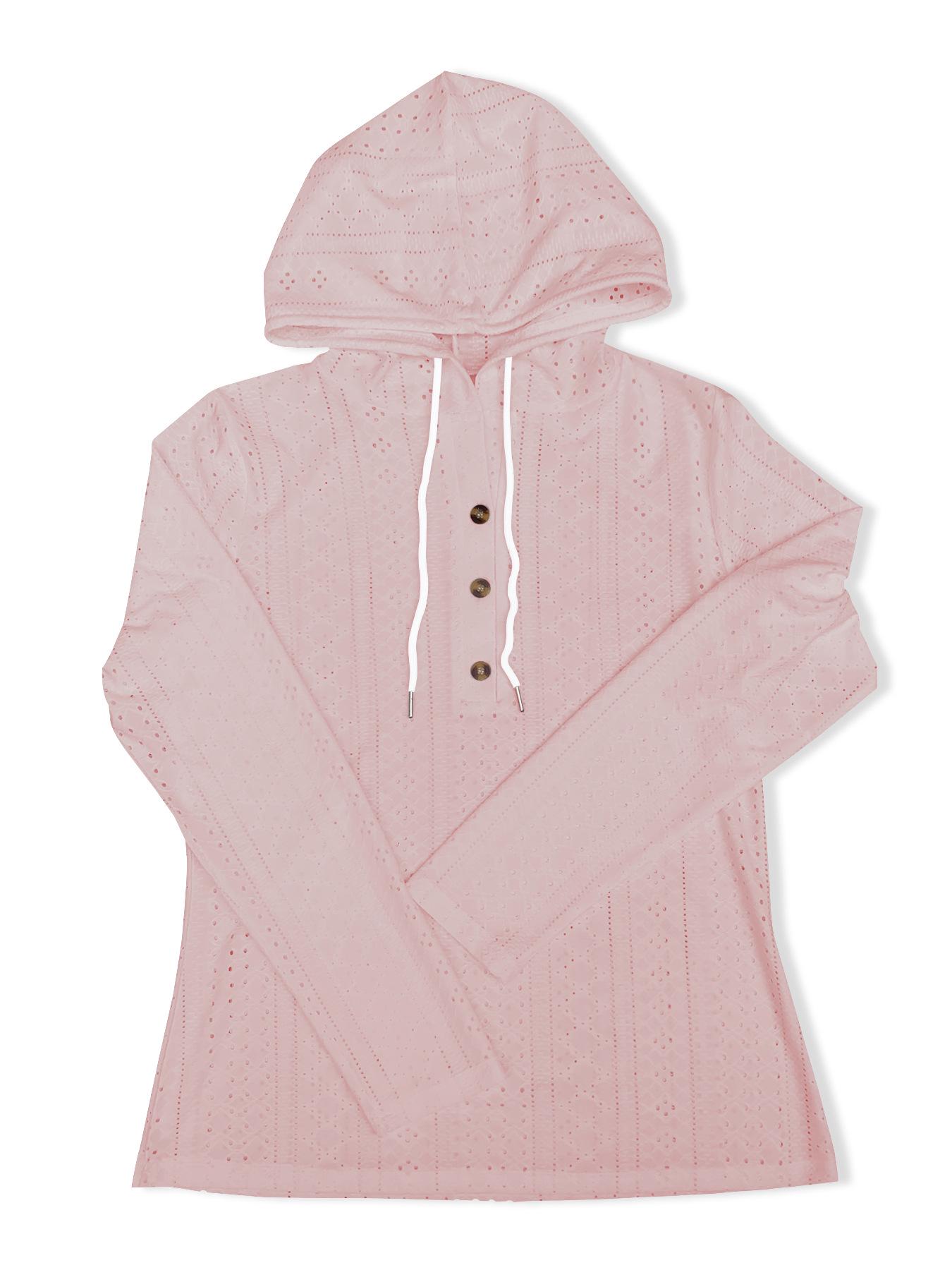 European & American Cross-Border Casual Pullover Hoodie T-shirt – Spring/Autumn 2025 Large розовый