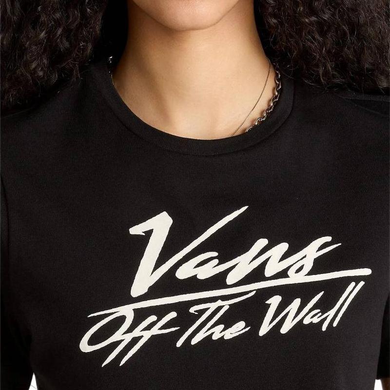 Vans Go Anyplace Graphic Print Short Sleeve T-Shirt Women tops Black VN000GJ1BLK