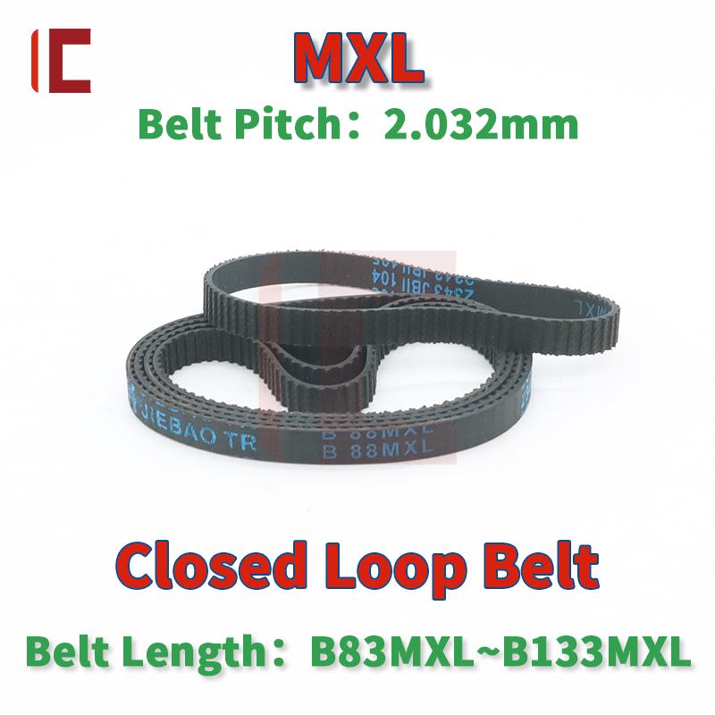 MXL Timing Belt Length B83MXL to B133MXL MXL Rubber Belt Closed Loop Belt MXL Belt Width 5mm 6mm 10mm 15mm MXL Synchronous Belt